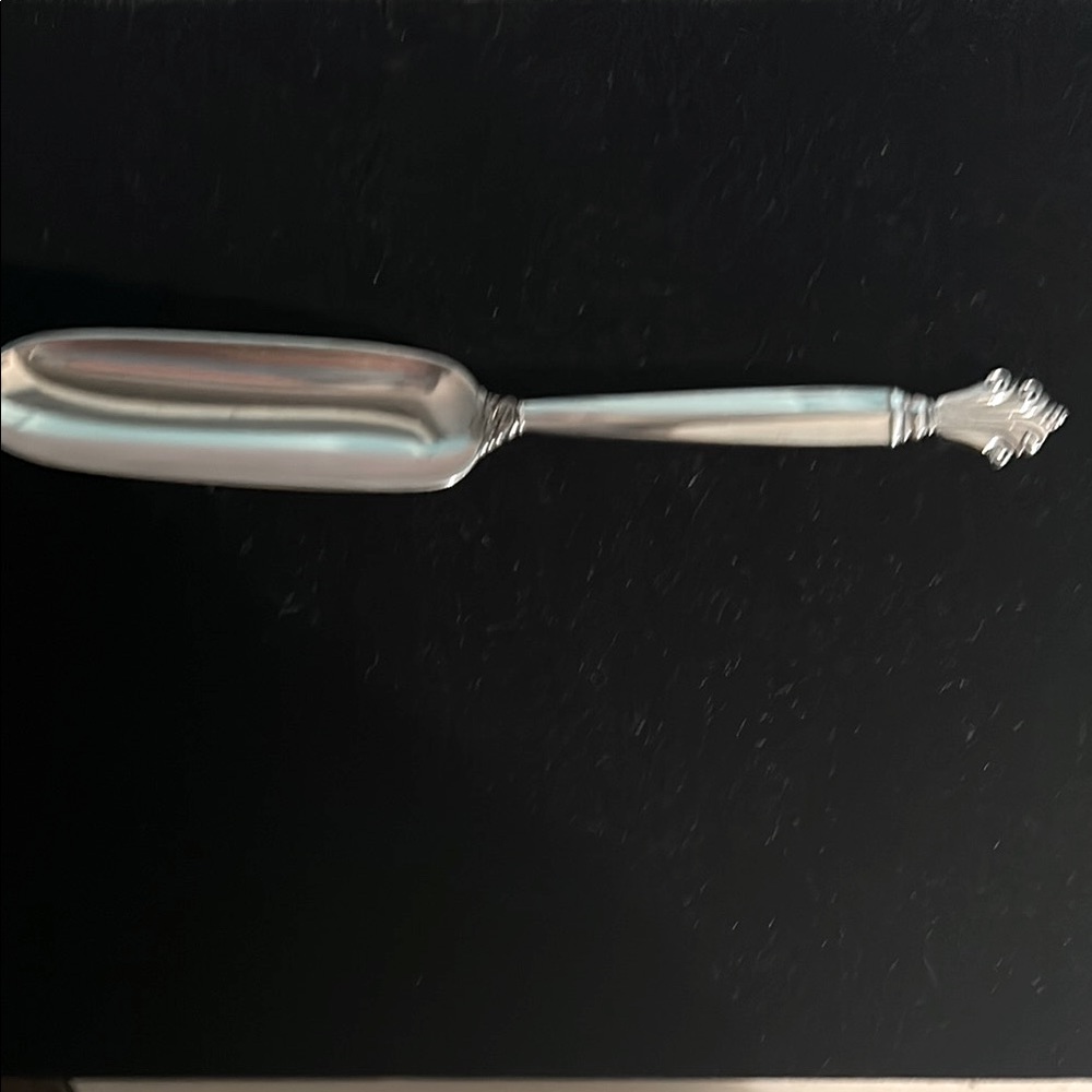 Georg Jensen Sterling Silver “Acorn” Pattern Cheese/Marrow Scoop